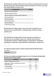 DOH Form 346-111 Health Professional Shortage Area Provider Survey - Washington, Page 3