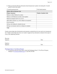 DOH Form 346-053 Annual Employer Report - J-1 Visa Waiver Program - Washington, Page 2