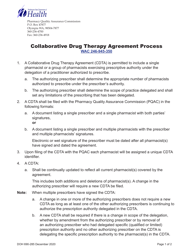 DOH Form 690-212 Collaborative Drug Therapy Agreement Review Form - Washington