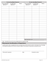 DOH Form 690-095 Supervising Pharmacist&#039;s Evaluation and Certification of Experience - Washington, Page 2