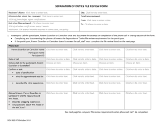 Document preview: DOH Form 962-973 Separation of Duties File Review Form - Washington