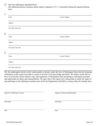 DOH Form 682-006 Supervisory Plan - Washington, Page 2