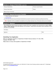 DOH Form 505-056 Transient Accommodation License Application - Washington, Page 3