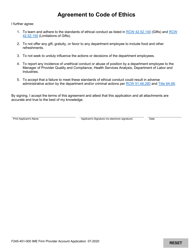 Form F245-451-000 Ime Firm Provider Account Application - Washington, Page 5
