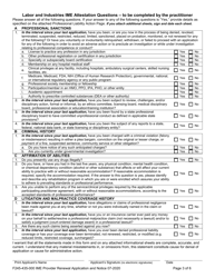 Form F245-435-000 Ime Provider Renewal Application - Washington, Page 3