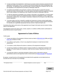 Form F245-435-000 Ime Provider Renewal Application - Washington, Page 6