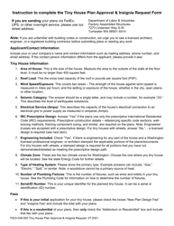 Form F623-039-000 Tiny Home Plan Approval &amp; Insignia Request - Washington, Page 2