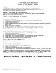 Form F800-053-000 Master Level Counselor Provider Account Application - Washington, Page 2