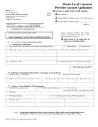 Form F800-053-000 Master Level Counselor Provider Account Application - Washington, Page 3
