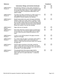 Form F620-053-000 Pre-inspection Checklist for High Pressure Boilers - Washington, Page 3