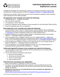 Form F447-015-000 Individual Application for an Explosives License - Washington