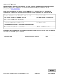 Form F252-129-000 Annual Vocational Firm Agreement - Washington, Page 3
