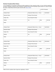 Form F280-072-000 Vocational Intern Supervisor Application - Washington, Page 2