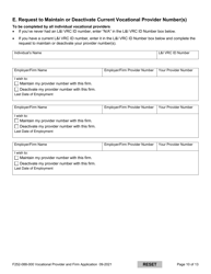 Form F252-088-000 Vocational Provider and Firm Application - Washington, Page 10