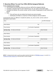 Form F252-088-000 Vocational Provider and Firm Application - Washington, Page 11