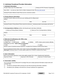 Form F252-088-000 Vocational Provider and Firm Application - Washington, Page 7