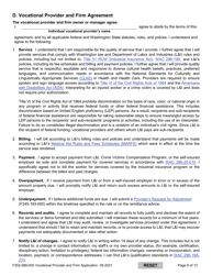 Form F252-088-000 Vocational Provider and Firm Application - Washington, Page 8