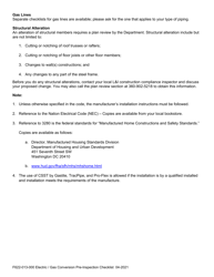 Form F622-013-000 Electric/Gas Conversion Pre-inspection Checklist - Washington, Page 4
