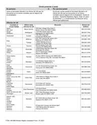 Formulario F700-148-999 Formulario De Queja De Derechos Del Trabajador - Washington (Spanish), Page 2