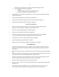 Pre-inspection Self-assessment Checklist - Aerobic Cultures - Washington, Page 2
