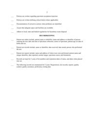 Pre-inspection Self-assessment Checklist - Gram Stains - Washington, Page 2