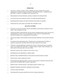Pre-inspection Self-assessment Checklist - Moderate Complexity Chemistry Tests - Washington, Page 2