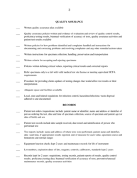 Pre-inspection Self-assessment Checklist - Moderate Complexity Chemistry Tests - Washington, Page 3