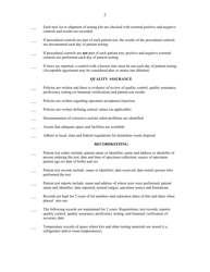 Pre-inspection Self-assessment Checklist - Moderate Complexity Testing Kits - Washington, Page 2