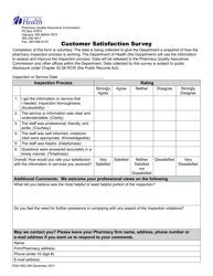 Document preview: DOH Form 690-246 Customer Satisfaction Survey - Washington
