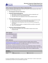 DOH Form 348-654 Alternative Temperature Display Request Form - Washington State Childhood Vaccine Program - Washington, Page 2