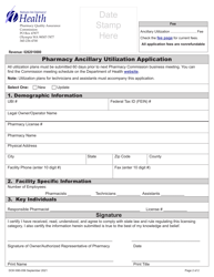 DOH Form 690-056 Pharmacy Ancillary Utilization Application - Washington, Page 2