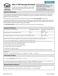 Form DRS-RK MS503 Plan 3 Tap Annuity Purchase - Washington