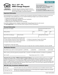 Form DRS-RK MS505 Rmd Change Request: Dcp, Jra or Plan 3 - Washington