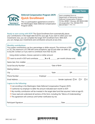 Form DRS D445 &quot;Dcp Quick Enrollment&quot; - Washington