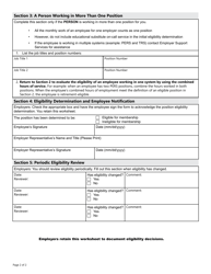 Form DRS MS198 Pers, Sers and Trs Plans 2 and 3 Eligibility Worksheet - Washington, Page 2
