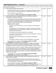 Form DRS PS274 Public Safety Employees&#039; Retirement System (Psers) Eligibility Worksheet - Washington, Page 2