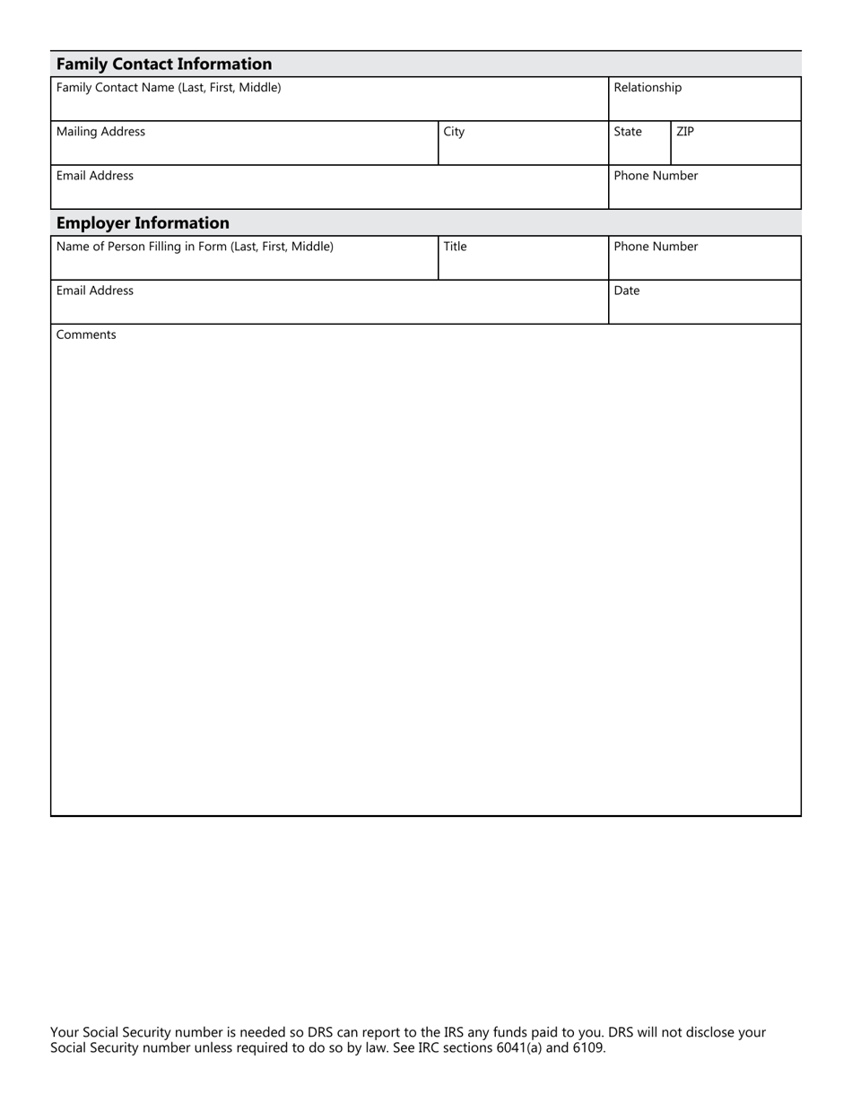 Form DRS MS292 Notification of Death - Washington, Page 2