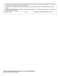 DSHS Formulario 07-103 Reembolso Para Participantes - Washington (Spanish), Page 2
