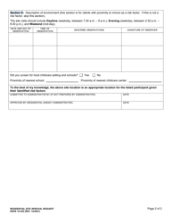 DSHS Form 10-328 &quot;Residential Site Approval Request&quot; - Washington, Page 2