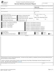 DSHS Form 11-030 &quot;Service Delivery Outcome Report&quot; - Washington