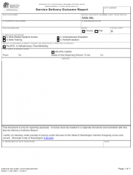 DSHS Form 11-097 &quot;Service Delivery Outcome Report&quot; - Washington