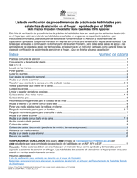 DSHS Formulario 16-245 &quot;Lista De Verificacion De Procedimientos De Practica De Habilidades Para Asistentes De Atencion En El Hogar - Aprobada Por El Dshs&quot; - Washington (Spanish)