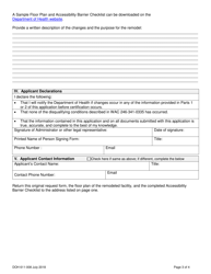 DOH Form 611-008 Behavioral Health Agency Remodel Approval Request Form - Washington, Page 3