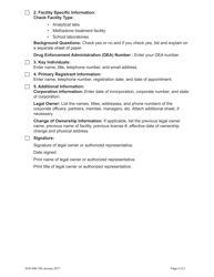 DOH Form 690-193 Drug Other Controlled Substance Registration Application - Washington, Page 4