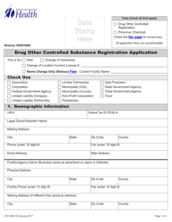 DOH Form 690-193 Drug Other Controlled Substance Registration Application - Washington, Page 5