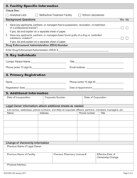 DOH Form 690-193 Drug Other Controlled Substance Registration Application - Washington, Page 6