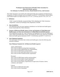 Document preview: DOH Form 346-114 Tribal Attestation for Behavioral Health Agencies: for Substance Use Disorder Services, Mental Health Services, and Licensure - Washington