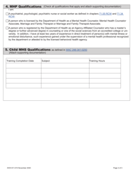 DOH Form 611-015 Mental Health Professional/Mental Health Specialist - Washington, Page 4