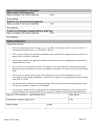 DOH Form 611-022 Behavioral Health Agency License Application - Washington, Page 10