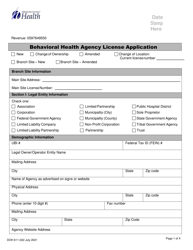 DOH Form 611-022 Behavioral Health Agency License Application - Washington, Page 7